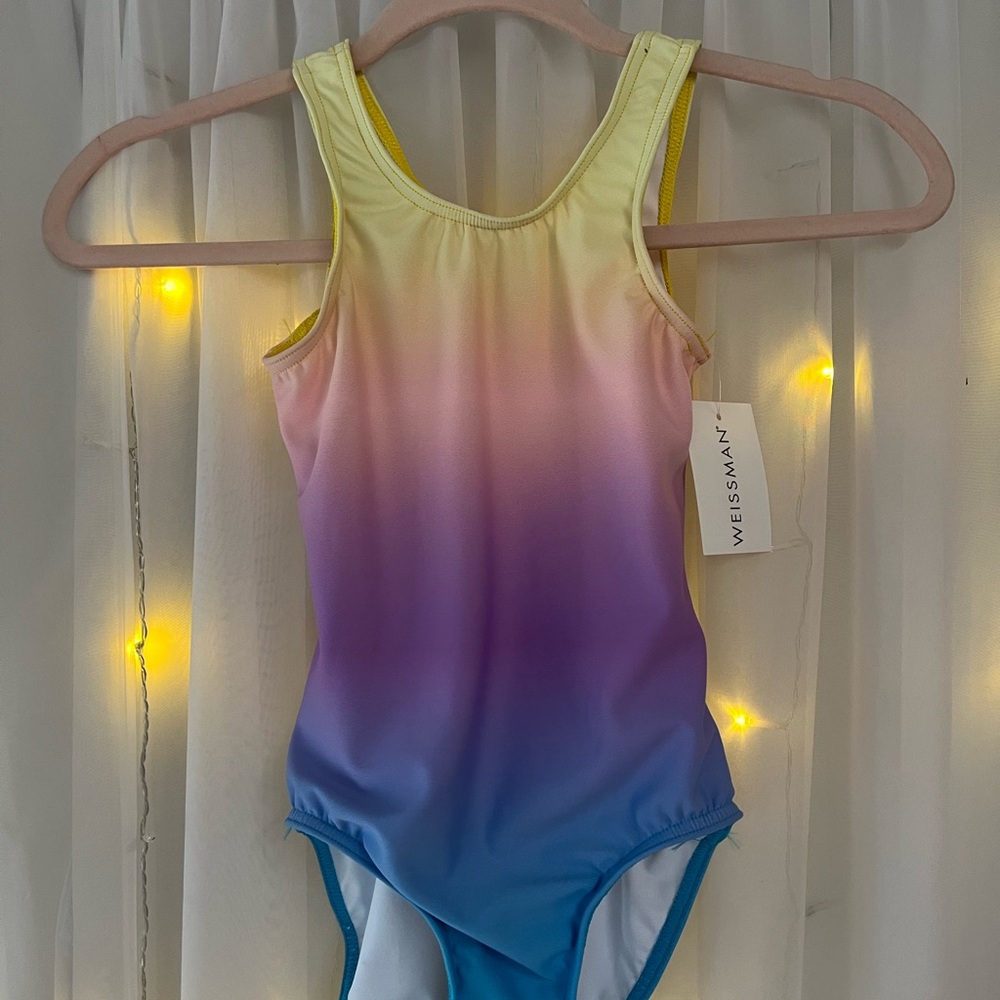 Weissman Yellow, Purple and Blue Leotard